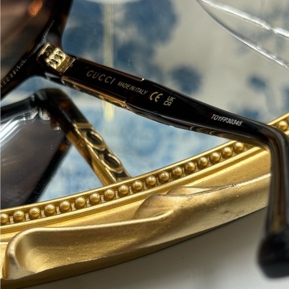 🆕 GUCCI 🧿NWOT GG1189003 Havana Oversized Rectangular Acetate Sunglasses - Picture 13 of 16